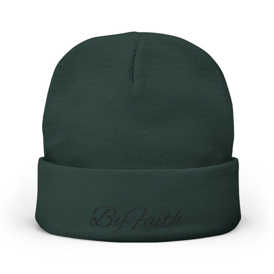 Stylish Embroidered Knit Beanie, Cozy Winter Hat, Faith-Inspired Accessory, Perfect Gift for Him or Her, Casual Everyday Wear