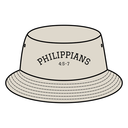 Christian Bucket Hat "Philippians 4:5-7"
