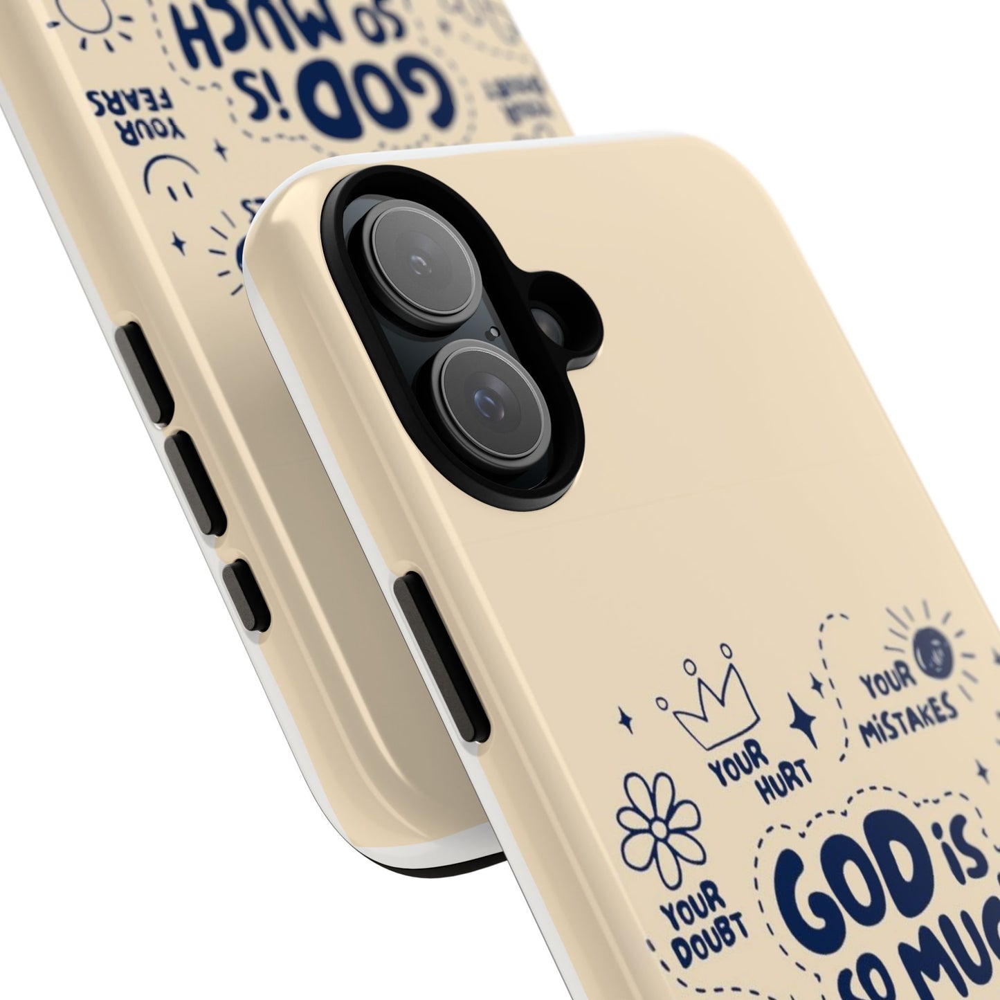 Inspirational Phone Case, "God is Bigger Than Your Worries"