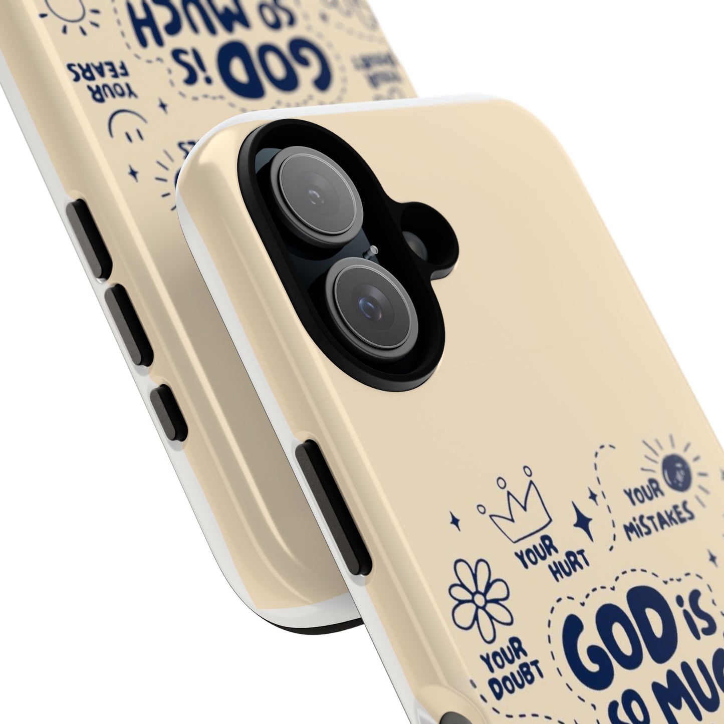 Inspirational Phone Case, "God is Bigger Than Your Worries"