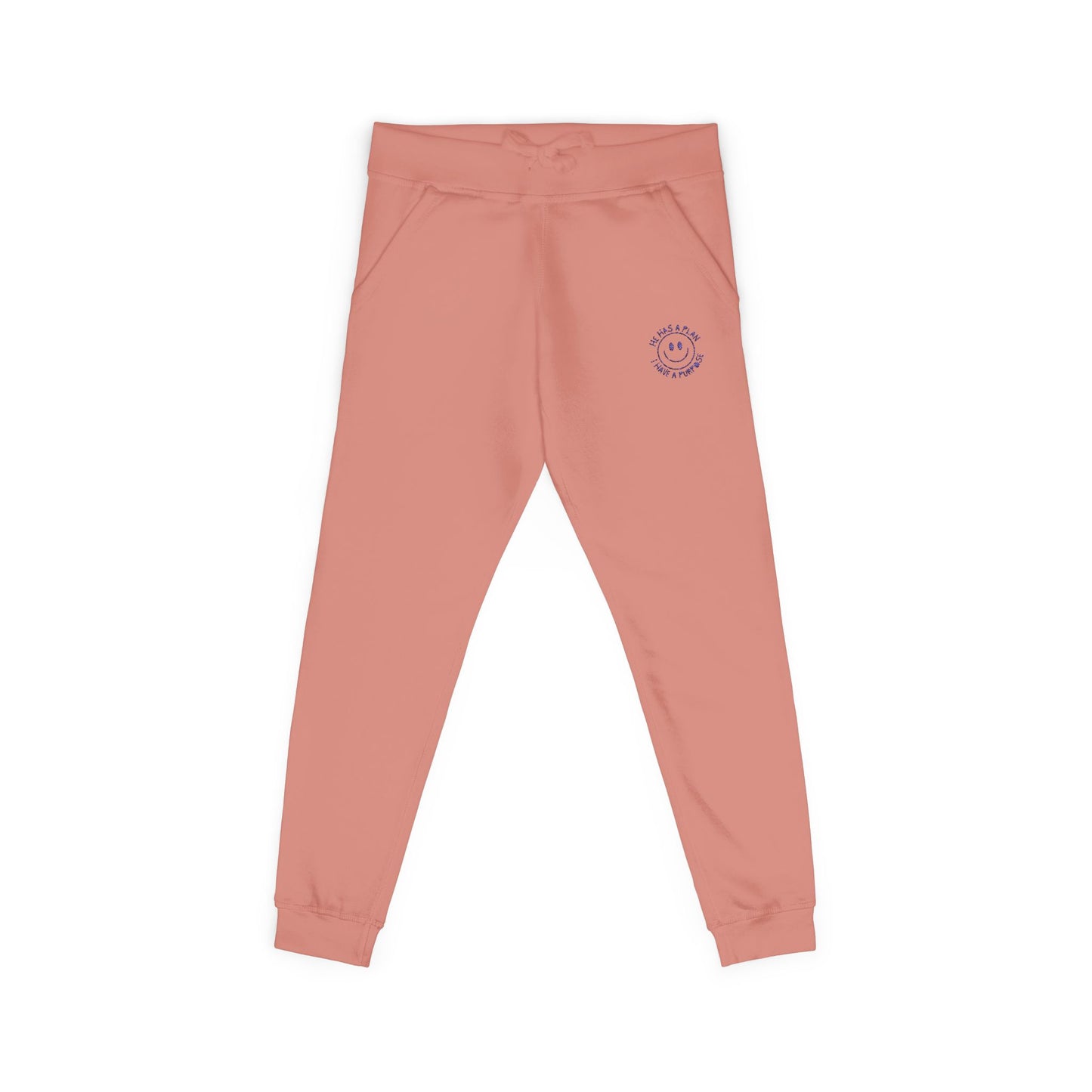 Cozy Embroidered "God has a plan" Fleece Sweatpants