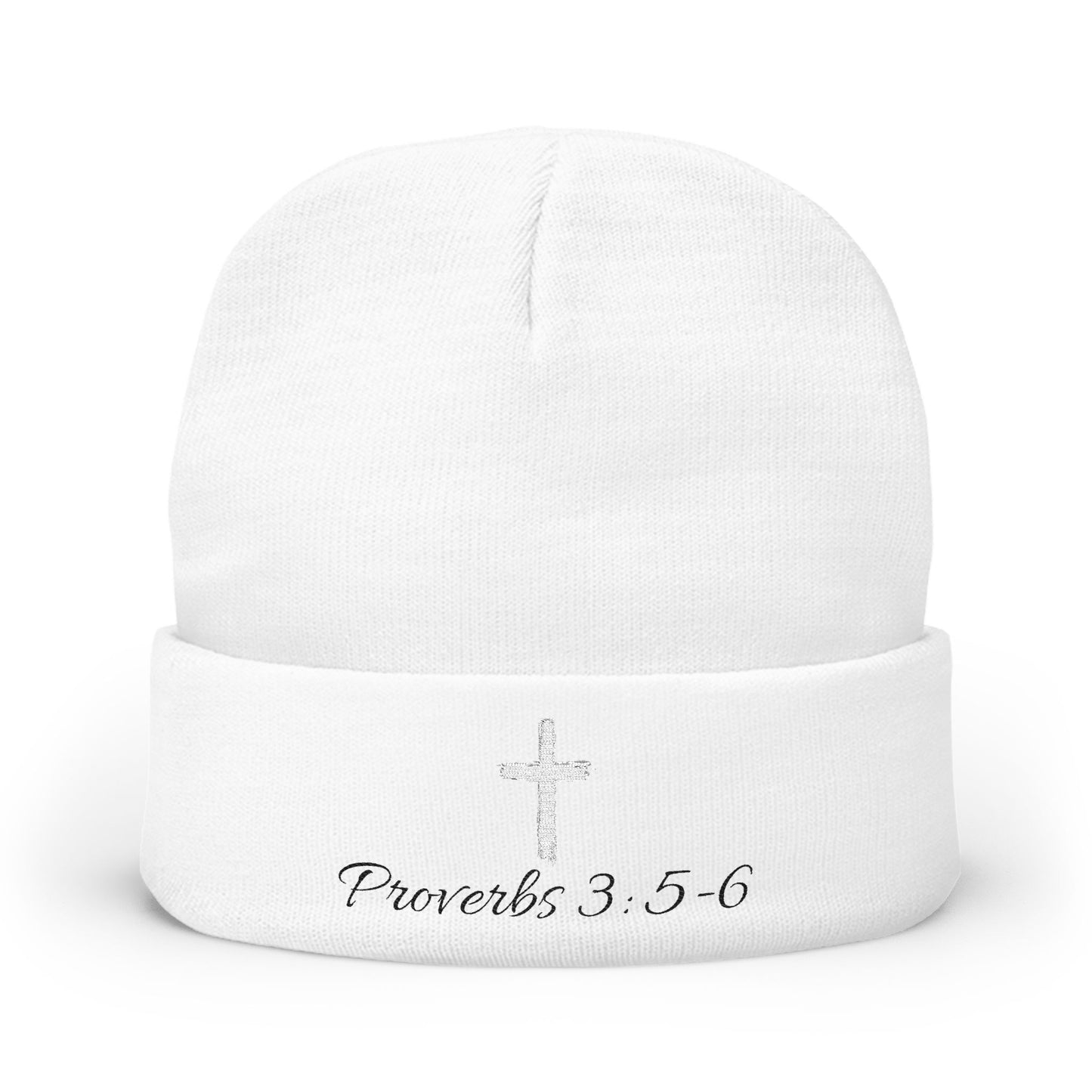 Proverbs Knit Beanie - Embroidered