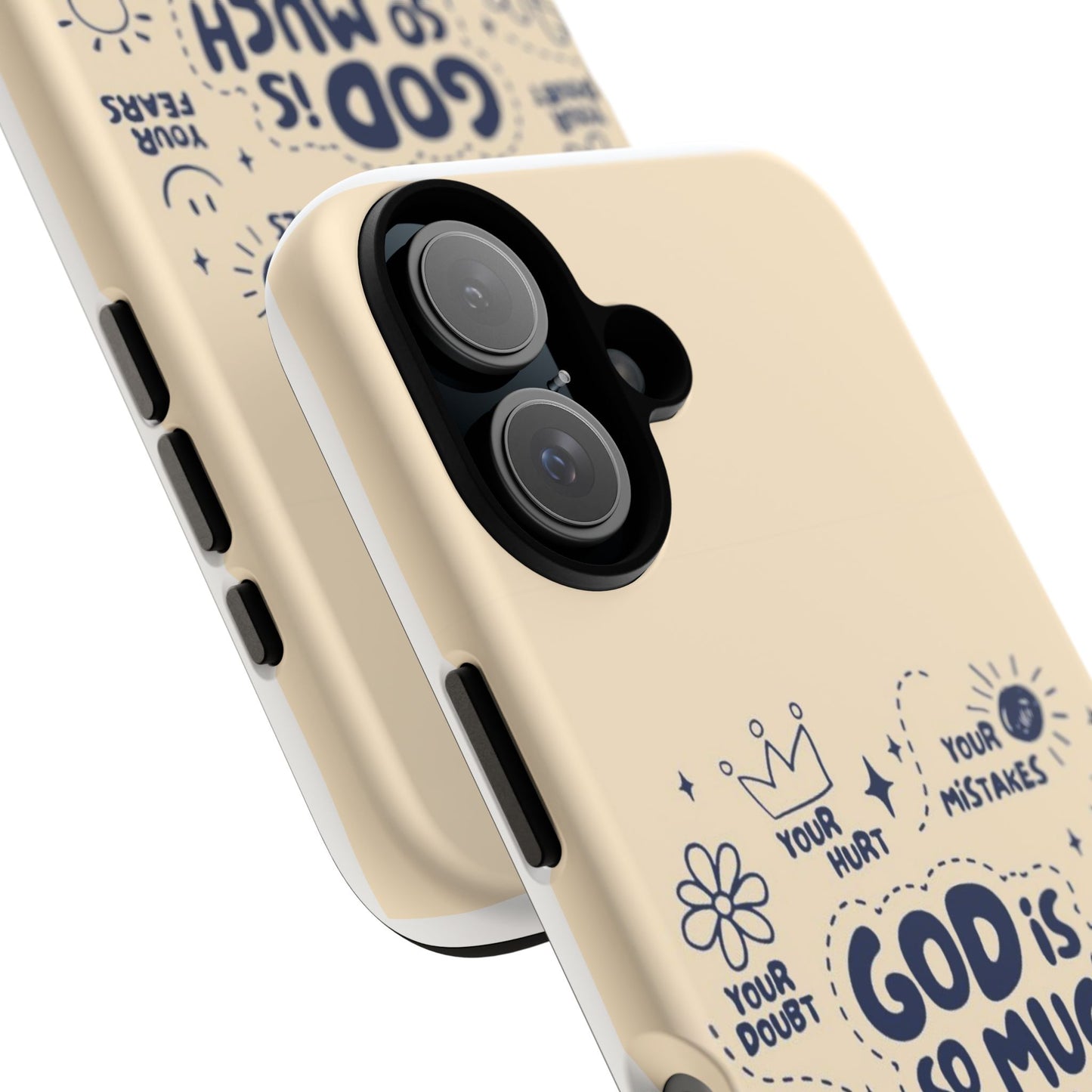 Inspirational Phone Case, "God is Bigger Than Your Worries"