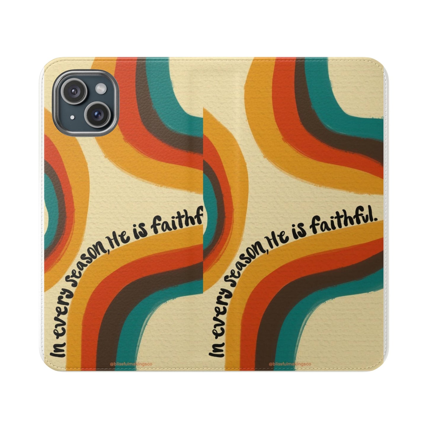 Faithful Seasons Flip Case, Stylish Phone Protector