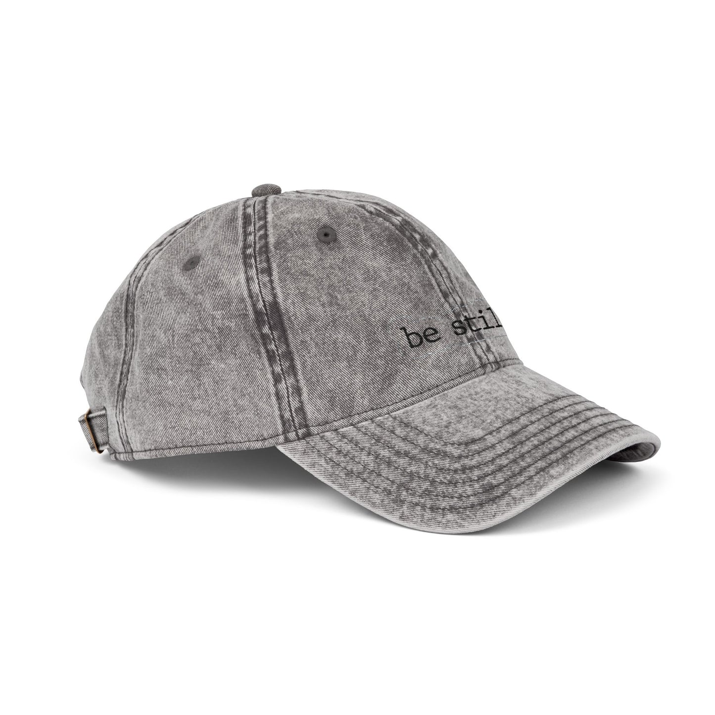 Vintage Embroidered Cap -"Be Still"