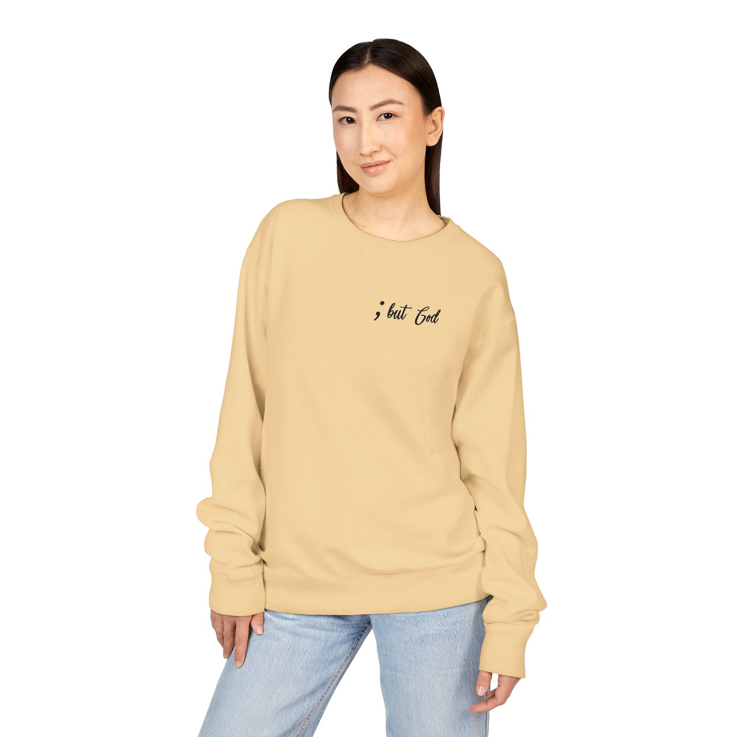 Comfort Wash Crewneck Sweatshirt "But God"