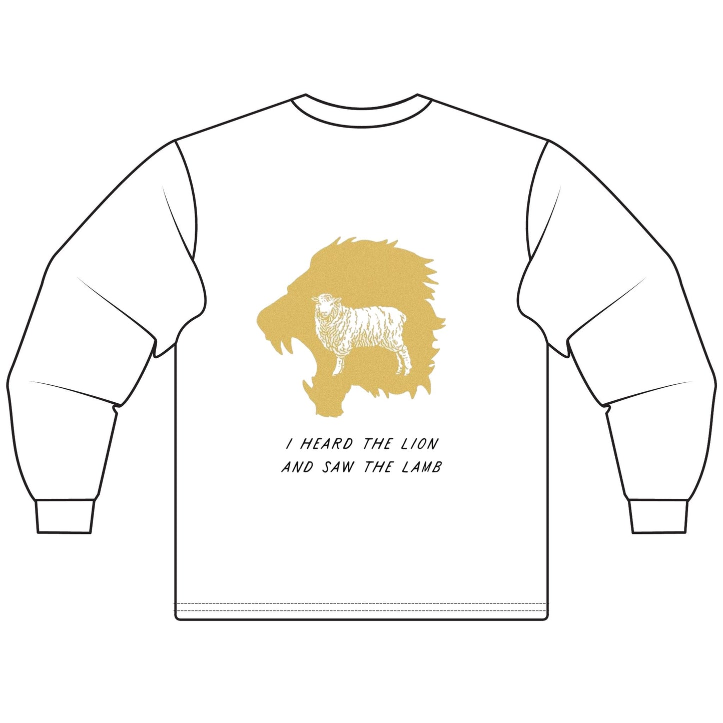 Gold Lion and Lamb Long Sleeve T-Shirt