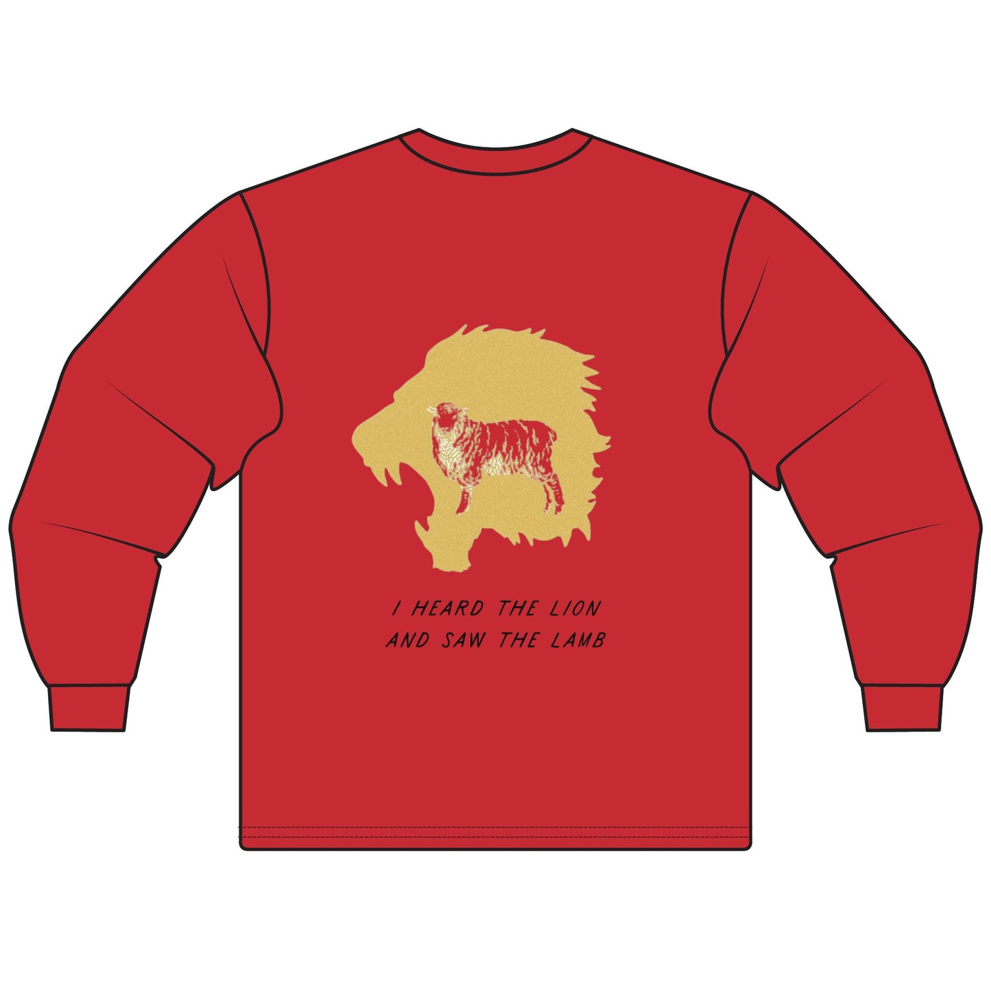 Gold Lion and Lamb Long Sleeve T-Shirt
