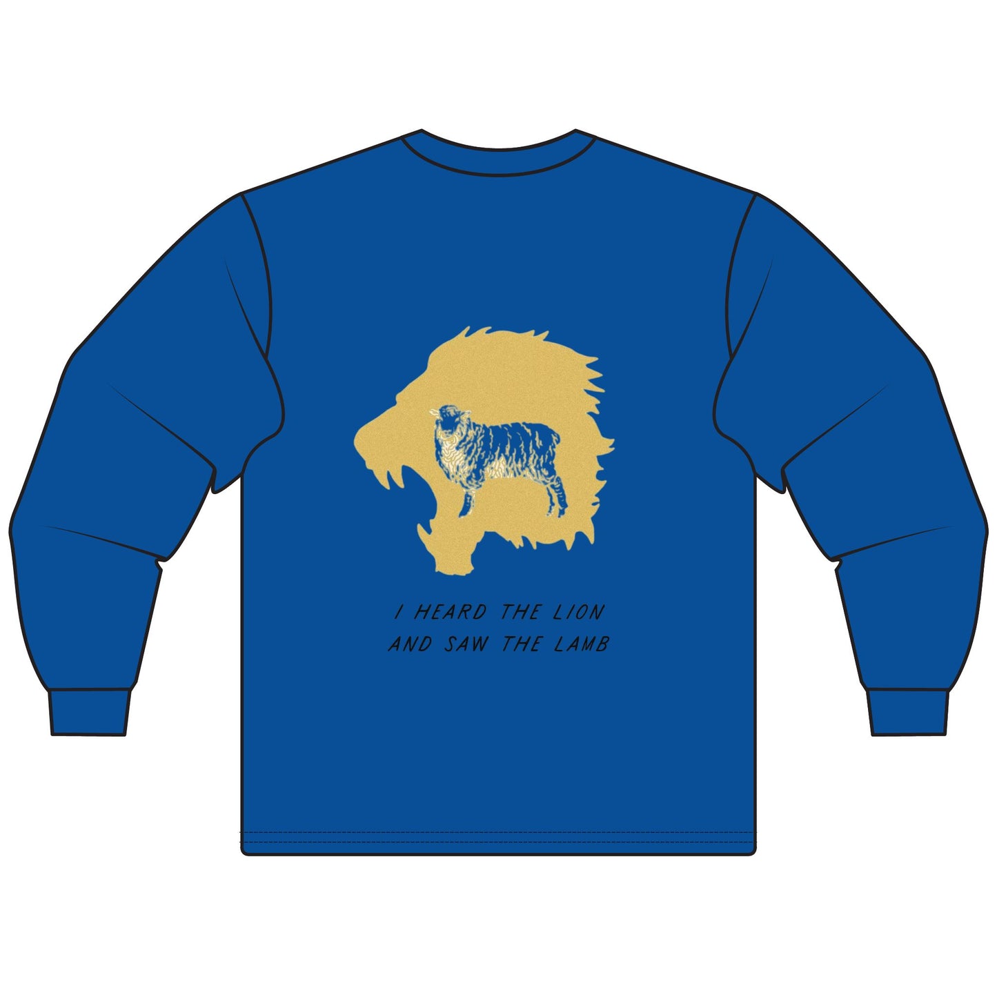 Gold Lion and Lamb Long Sleeve T-Shirt