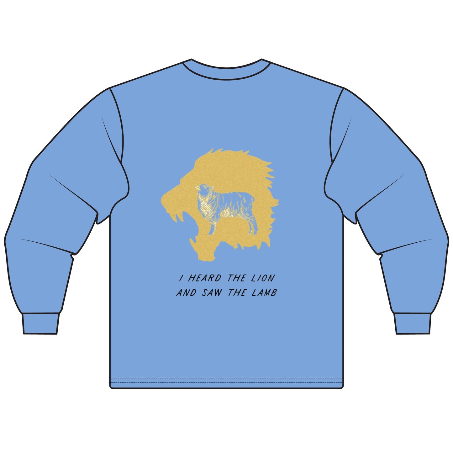 Gold Lion and Lamb Long Sleeve T-Shirt