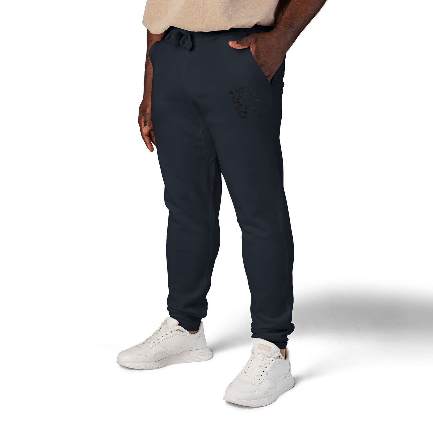 Cozy Embroidered Fleece Sweatpants "Psalm 23:1"