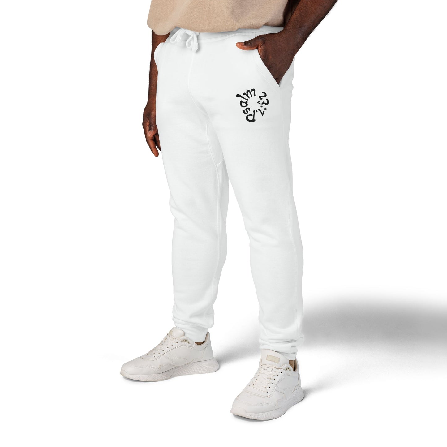Cozy Embroidered Fleece Sweatpants "Psalm 23:1"