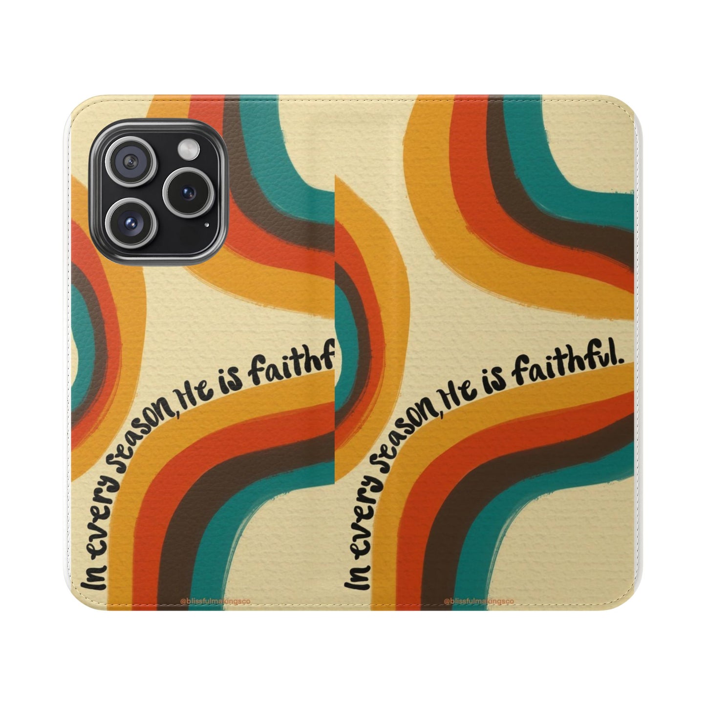 Faithful Seasons Flip Case, Stylish Phone Protector