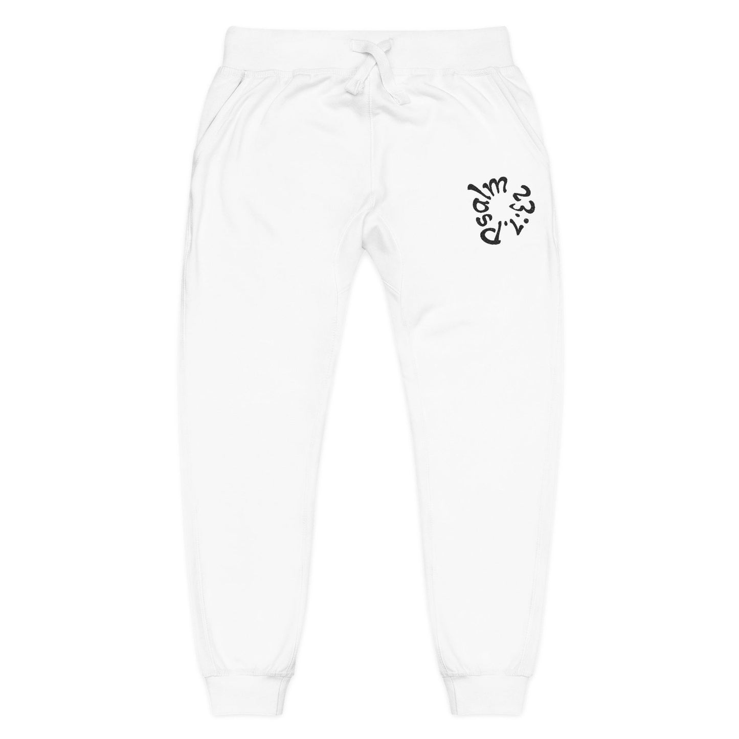 Cozy Embroidered Fleece Sweatpants "Psalm 23:1"