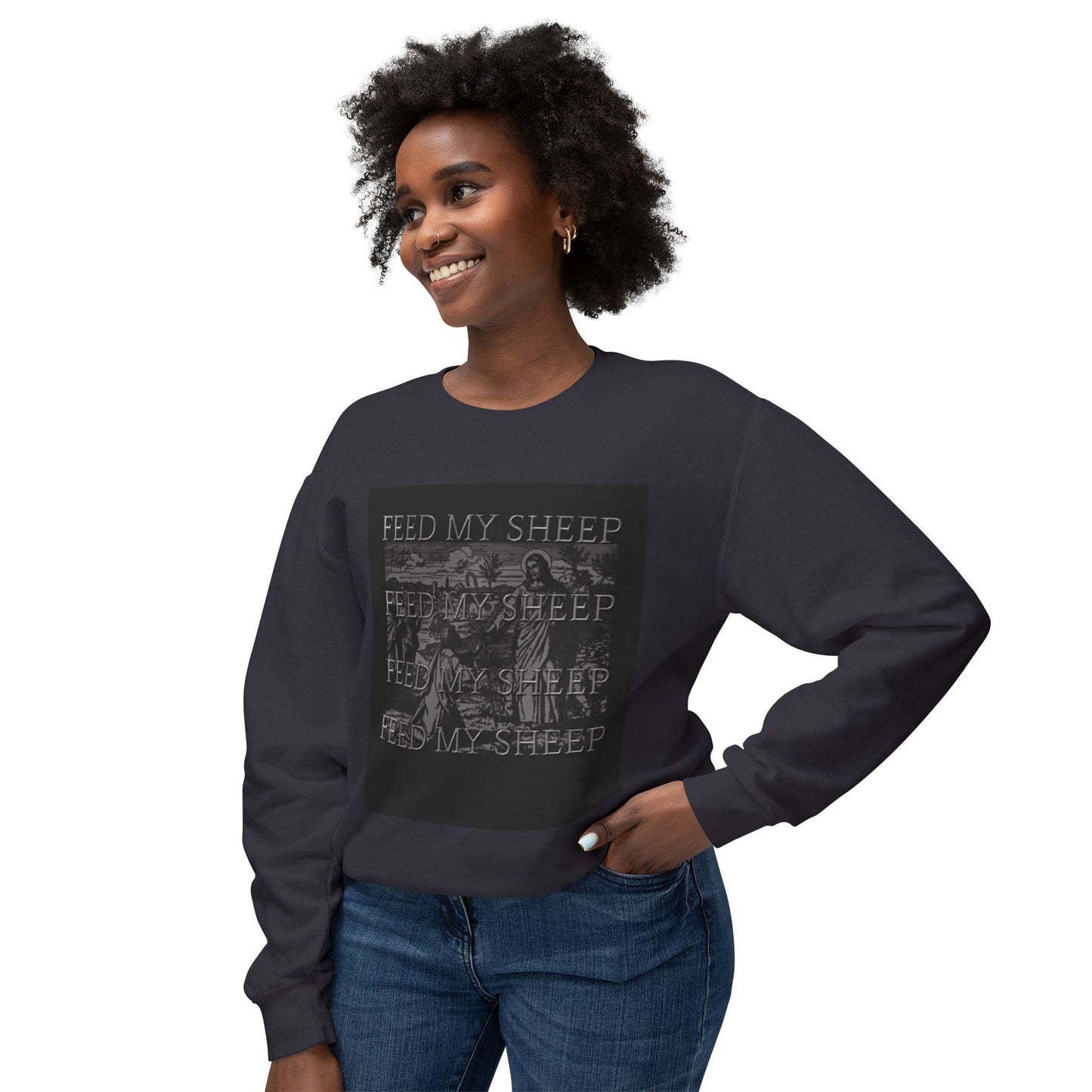 Crewneck Sweatshirt - "Feed My Sheep"