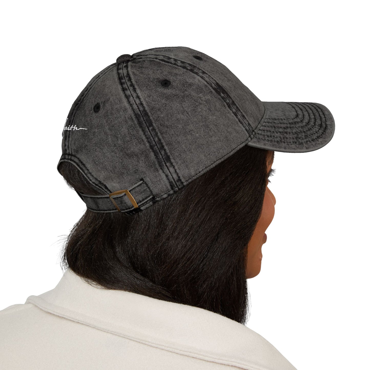 Vintage Embroidered Cap -"Be Still"