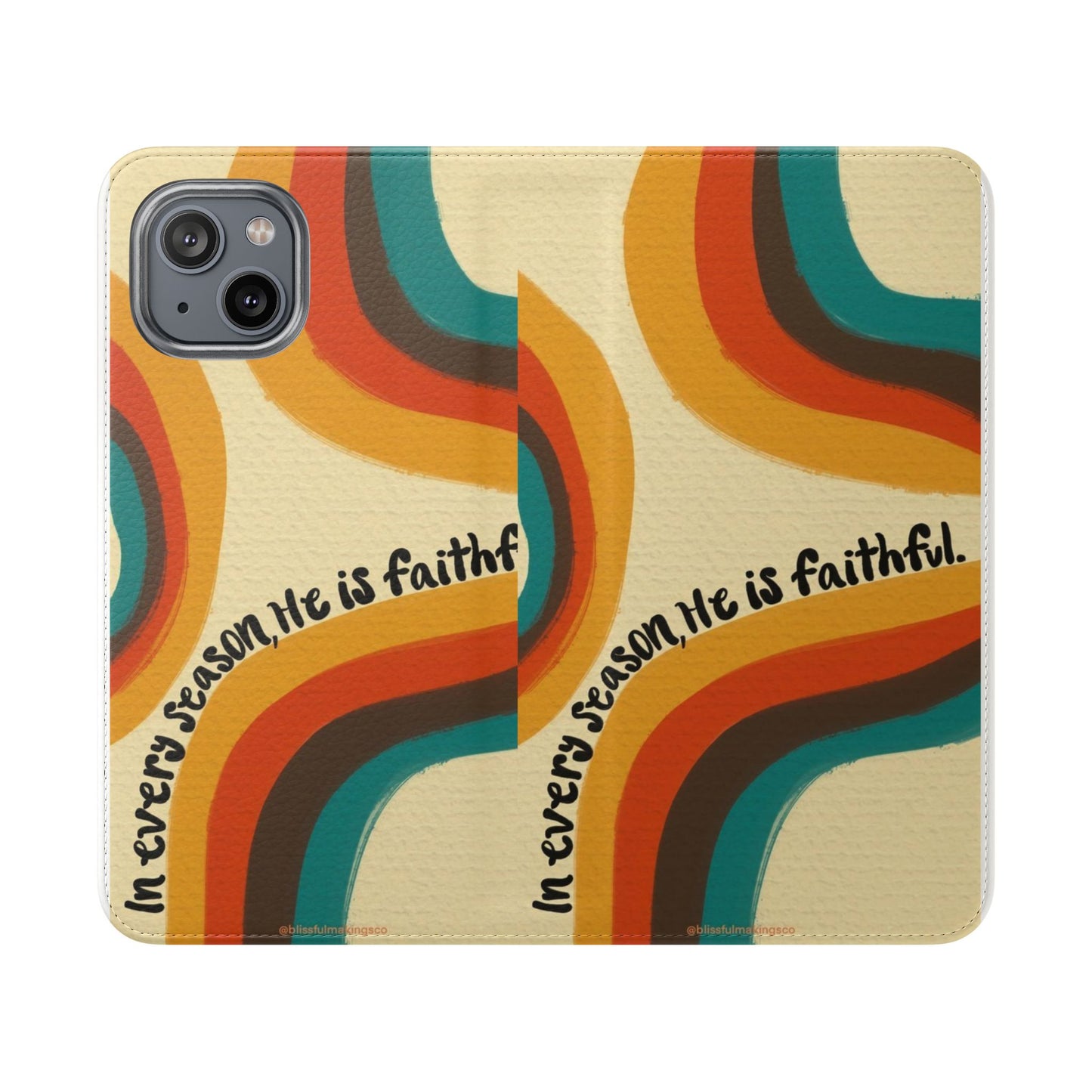 Faithful Seasons Flip Case, Stylish Phone Protector