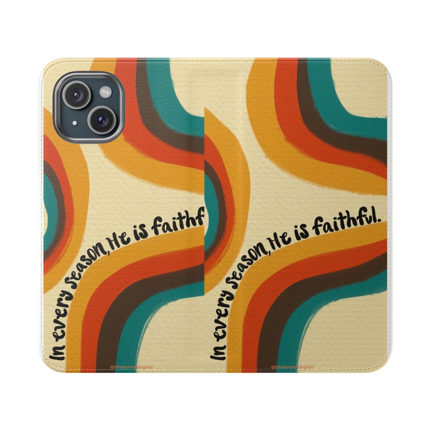 Faithful Seasons Flip Case, Stylish Phone Protector
