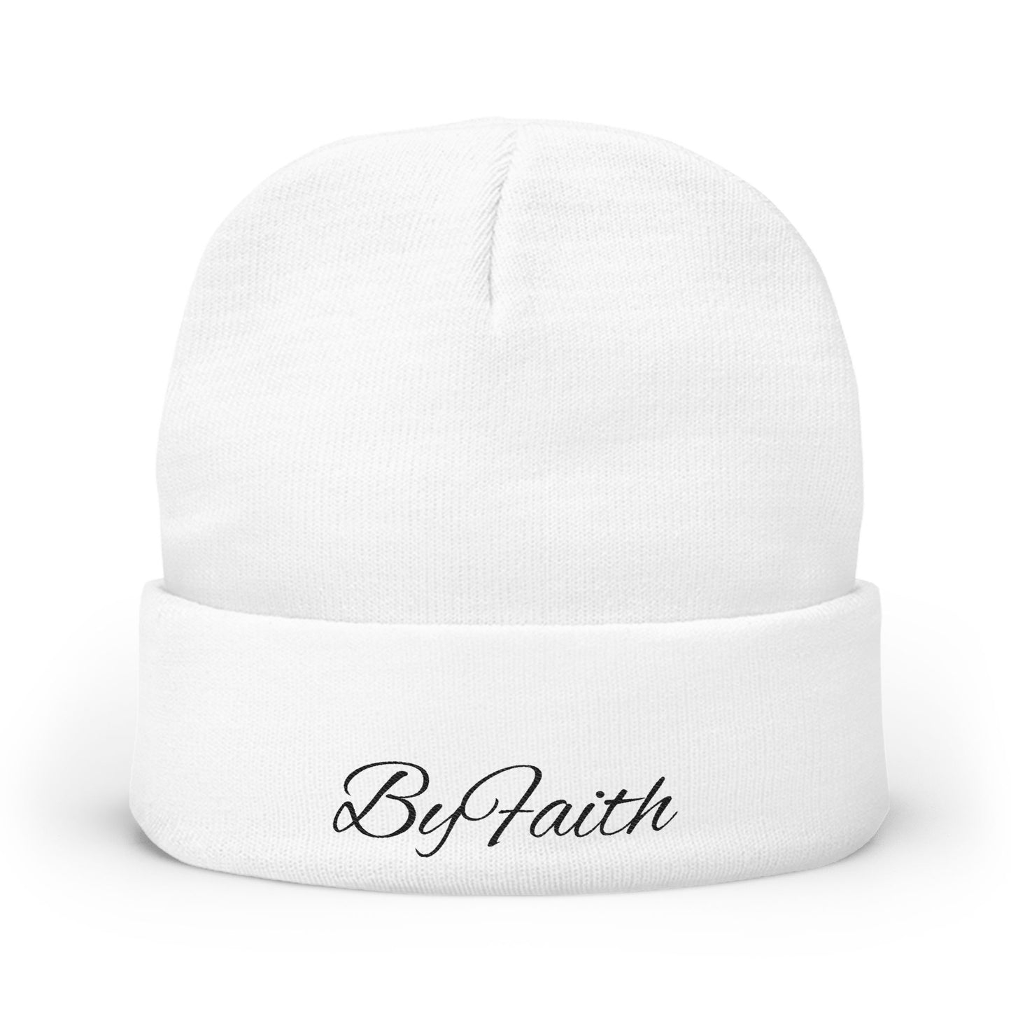 Stylish Embroidered Knit Beanie, Cozy Winter Hat, Faith-Inspired Accessory, Perfect Gift for Him or Her, Casual Everyday Wear