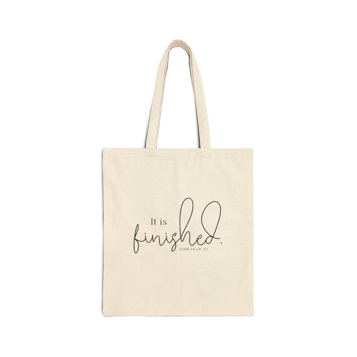 Cotton "It is Finished" Tote Bag