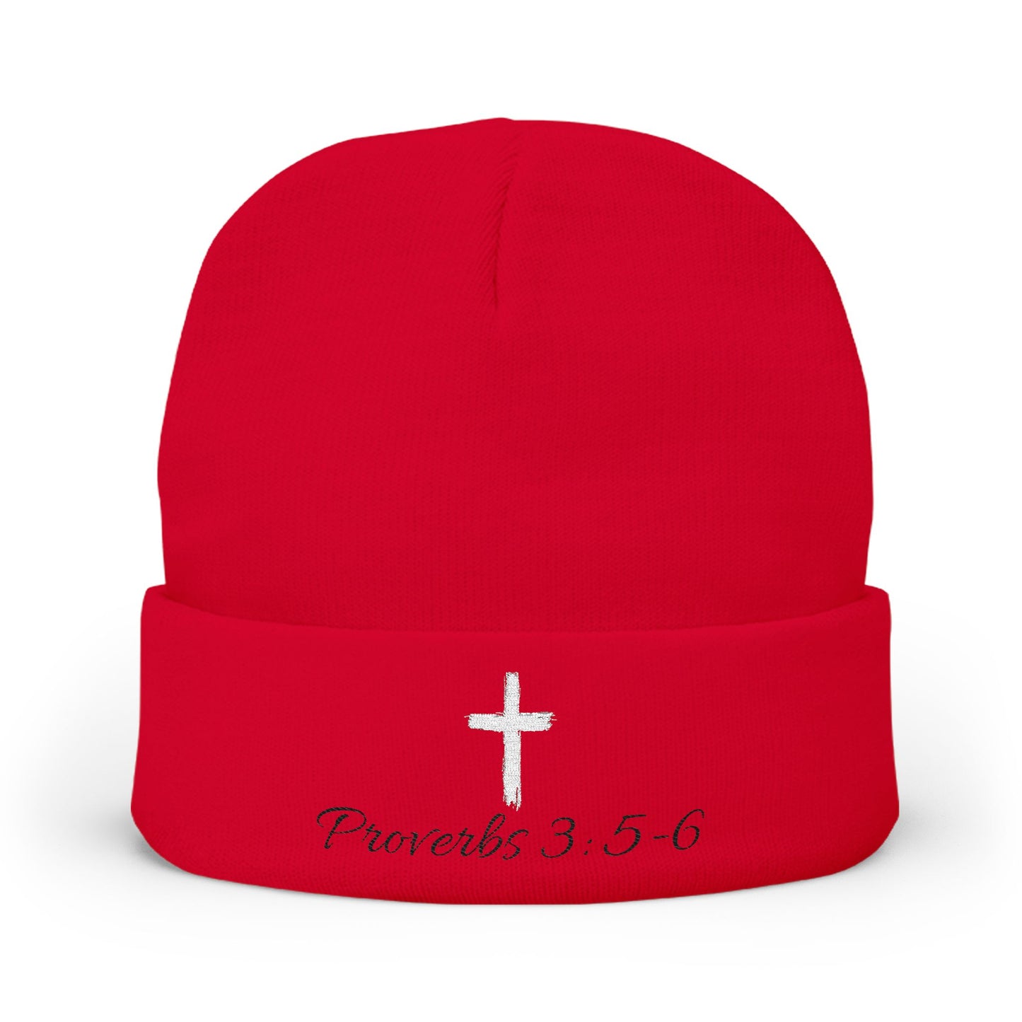 Proverbs Knit Beanie - Embroidered