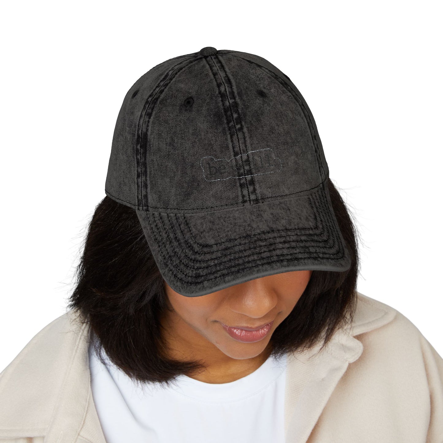 Vintage Embroidered Cap -"Be Still"