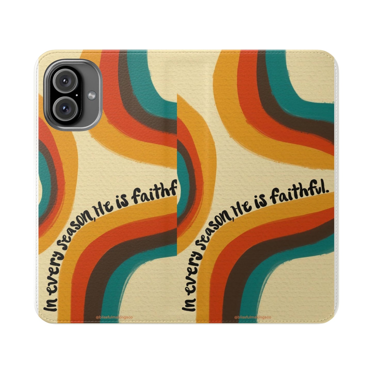 Faithful Seasons Flip Case, Stylish Phone Protector