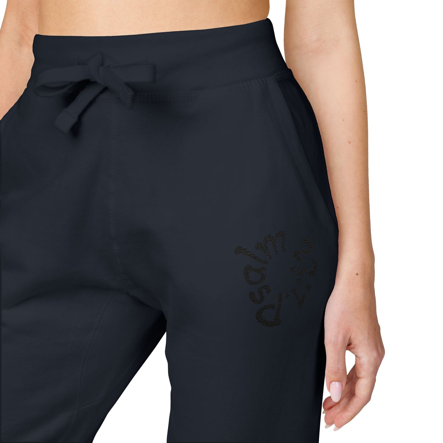 Cozy Embroidered Fleece Sweatpants "Psalm 23:1"