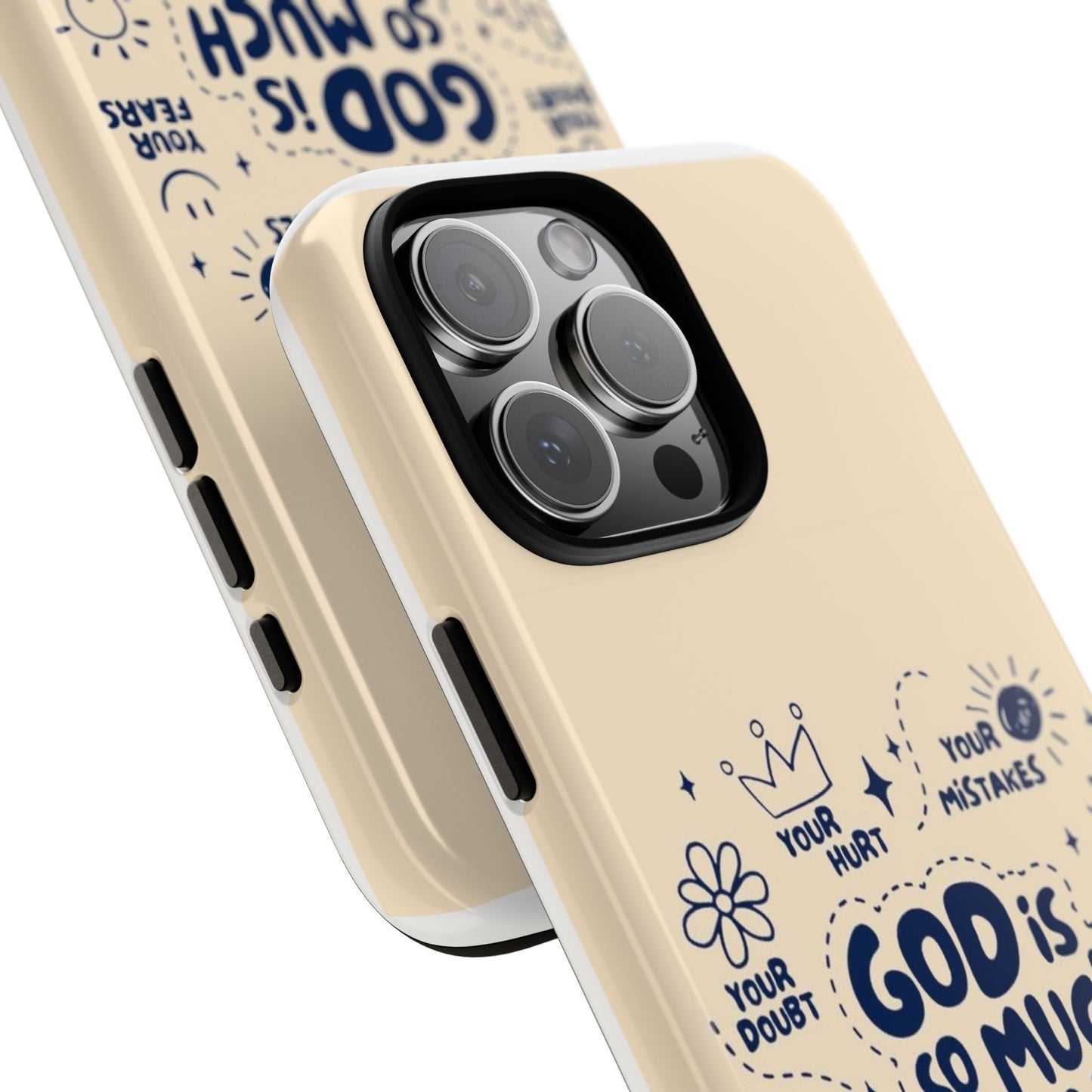 Inspirational Phone Case, "God is Bigger Than Your Worries"