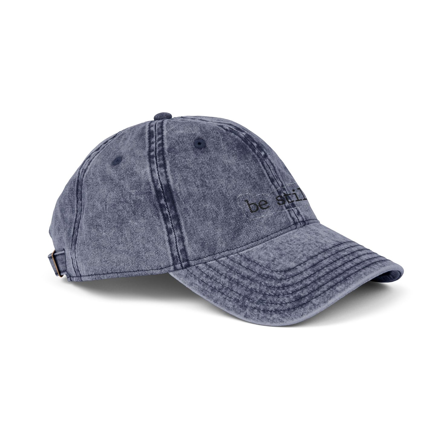 Vintage Embroidered Cap -"Be Still"