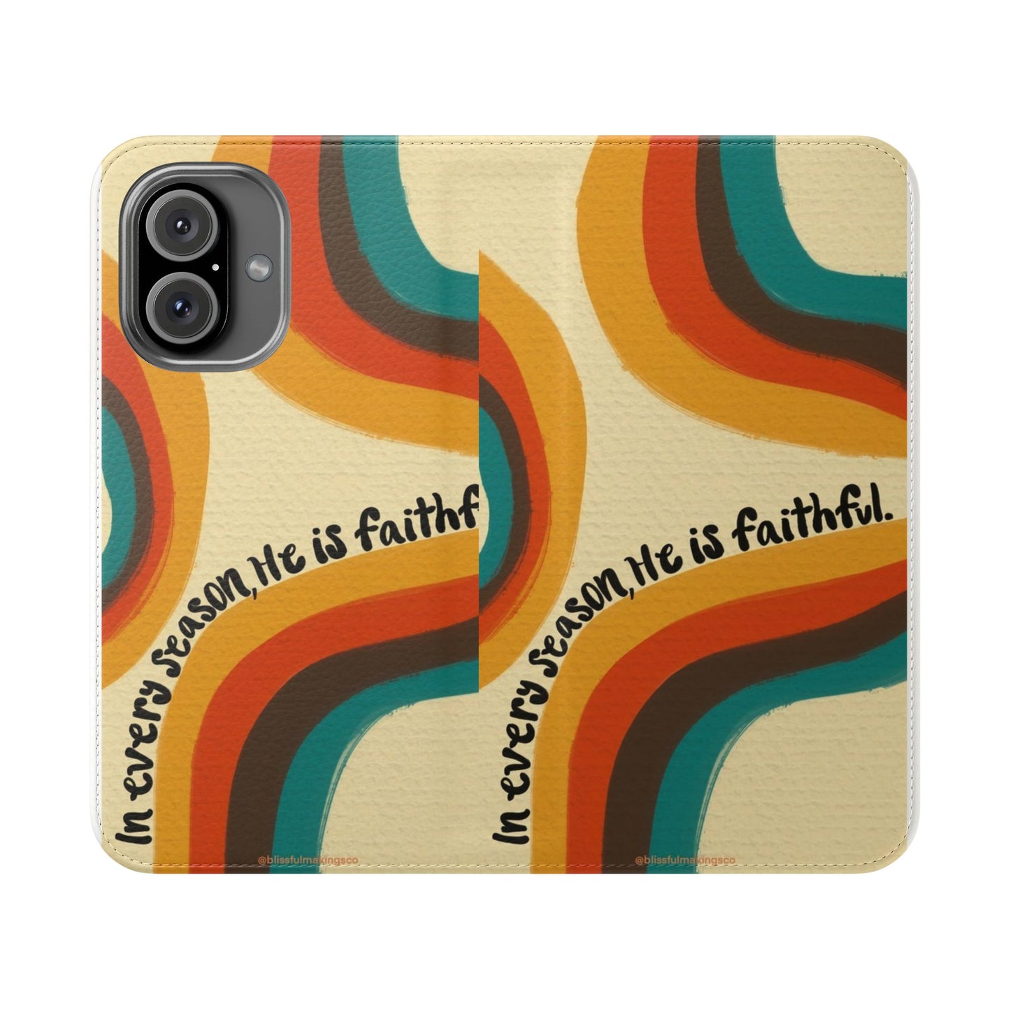 Faithful Seasons Flip Case, Stylish Phone Protector
