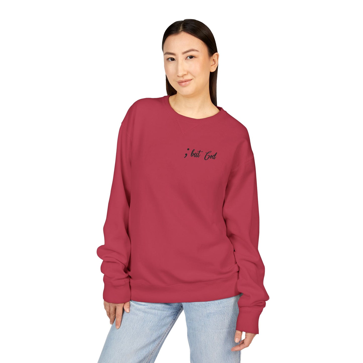 Comfort Wash Crewneck Sweatshirt "But God"