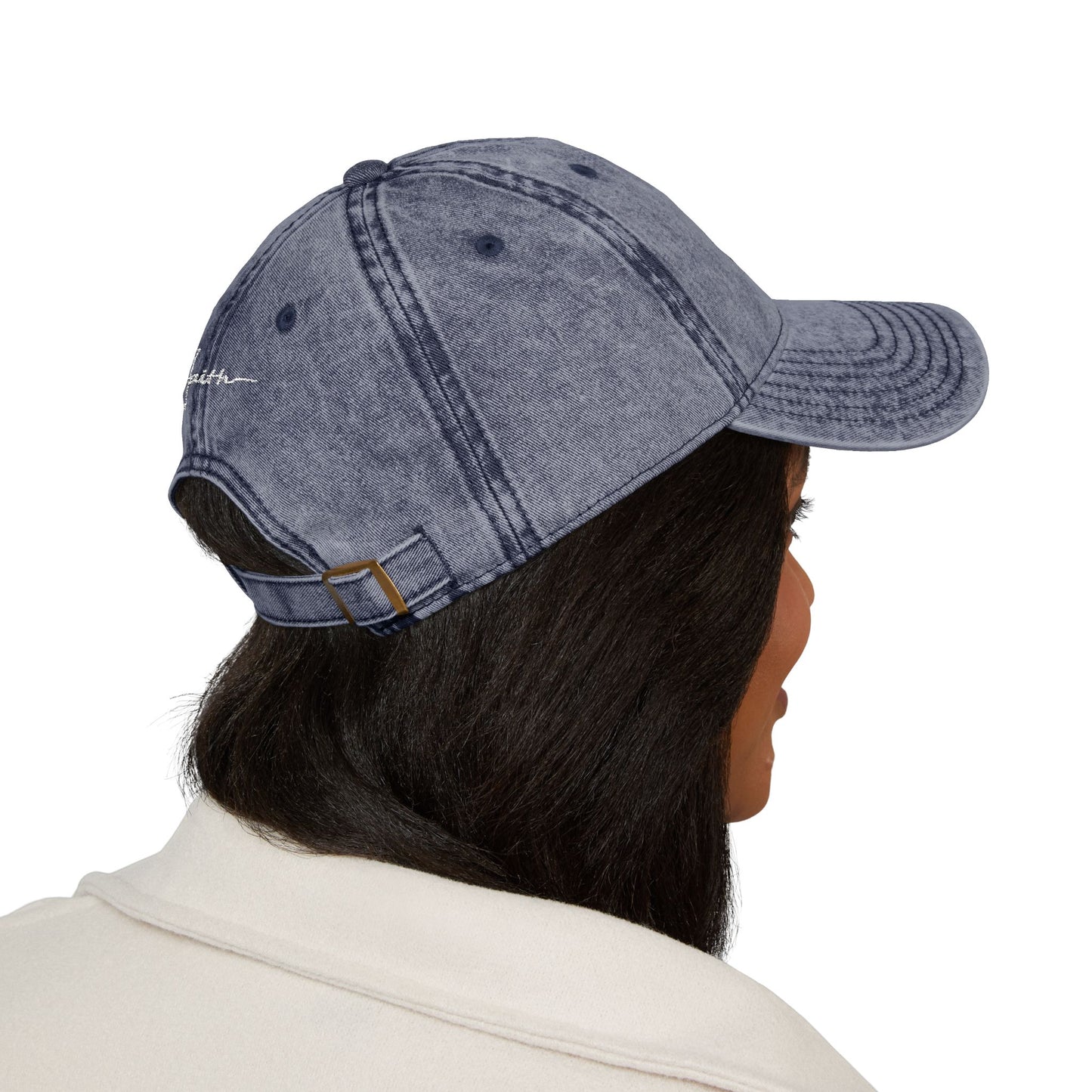 Vintage Embroidered Cap -"Be Still"