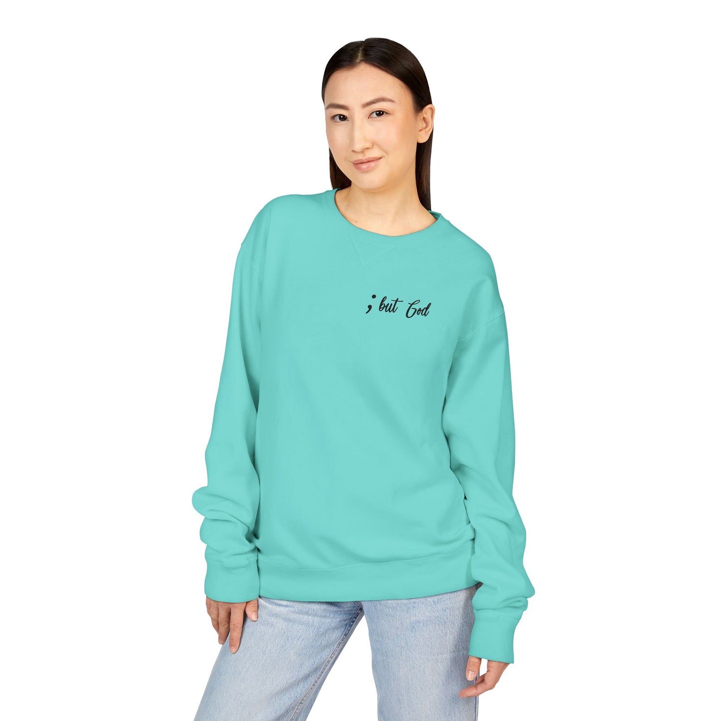 Comfort Wash Crewneck Sweatshirt "But God"