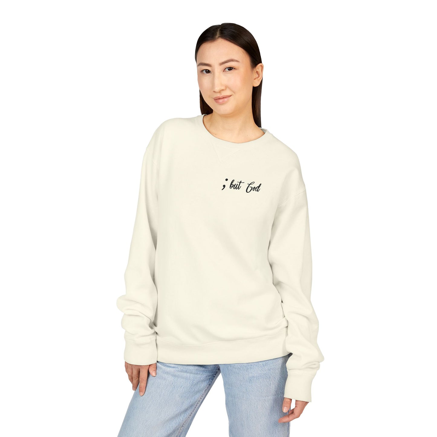 Comfort Wash Crewneck Sweatshirt "But God"