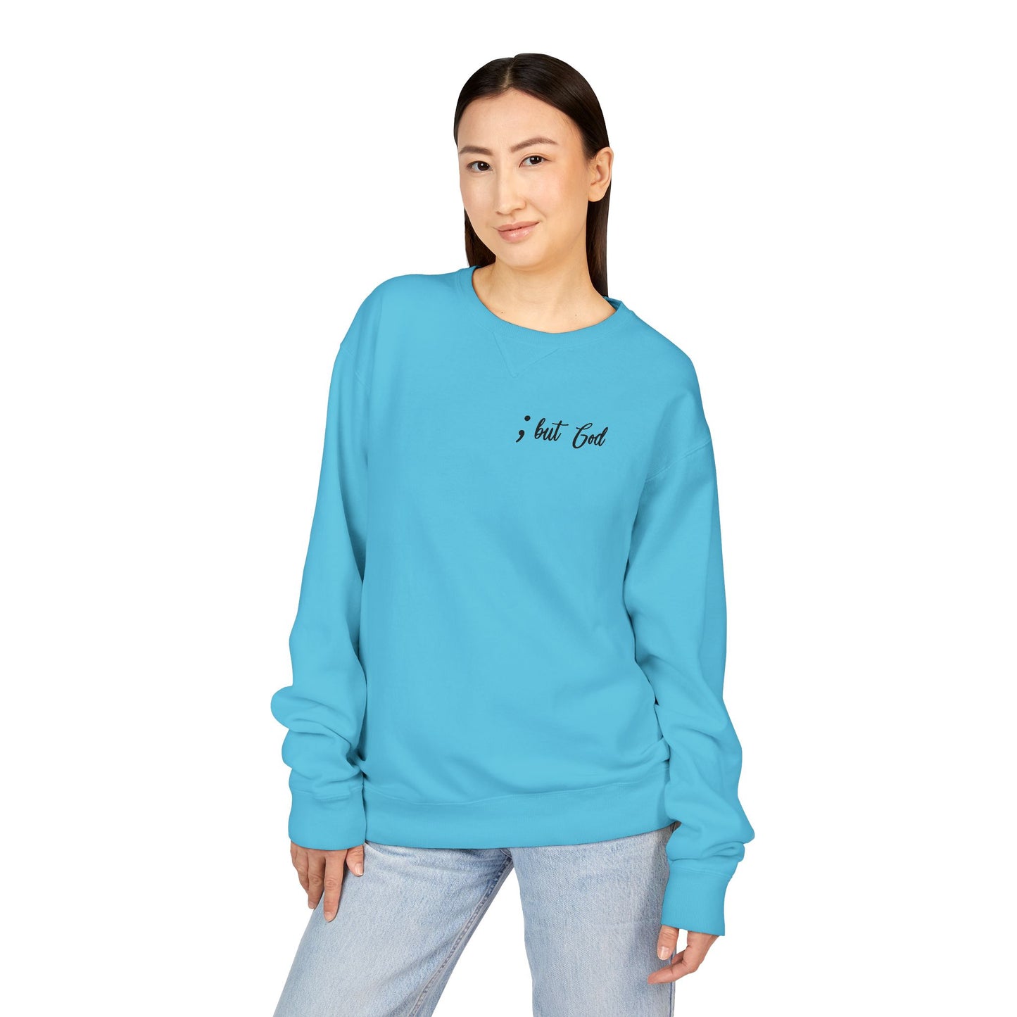 Comfort Wash Crewneck Sweatshirt "But God"