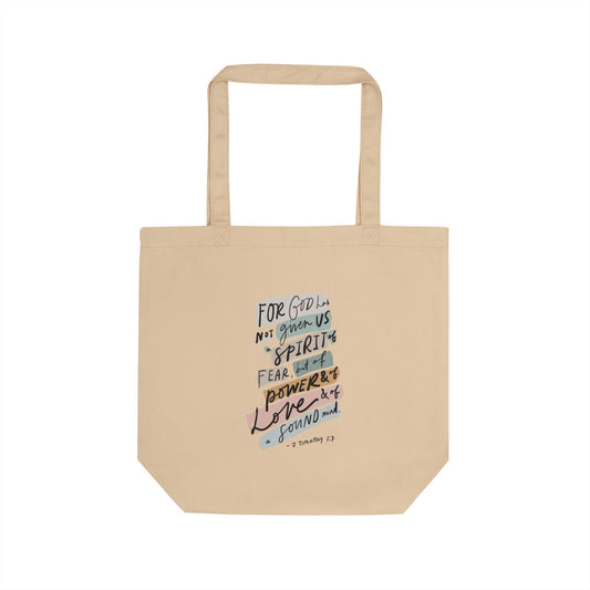 Eco Tote Bag " 2 Timothy 1:7"