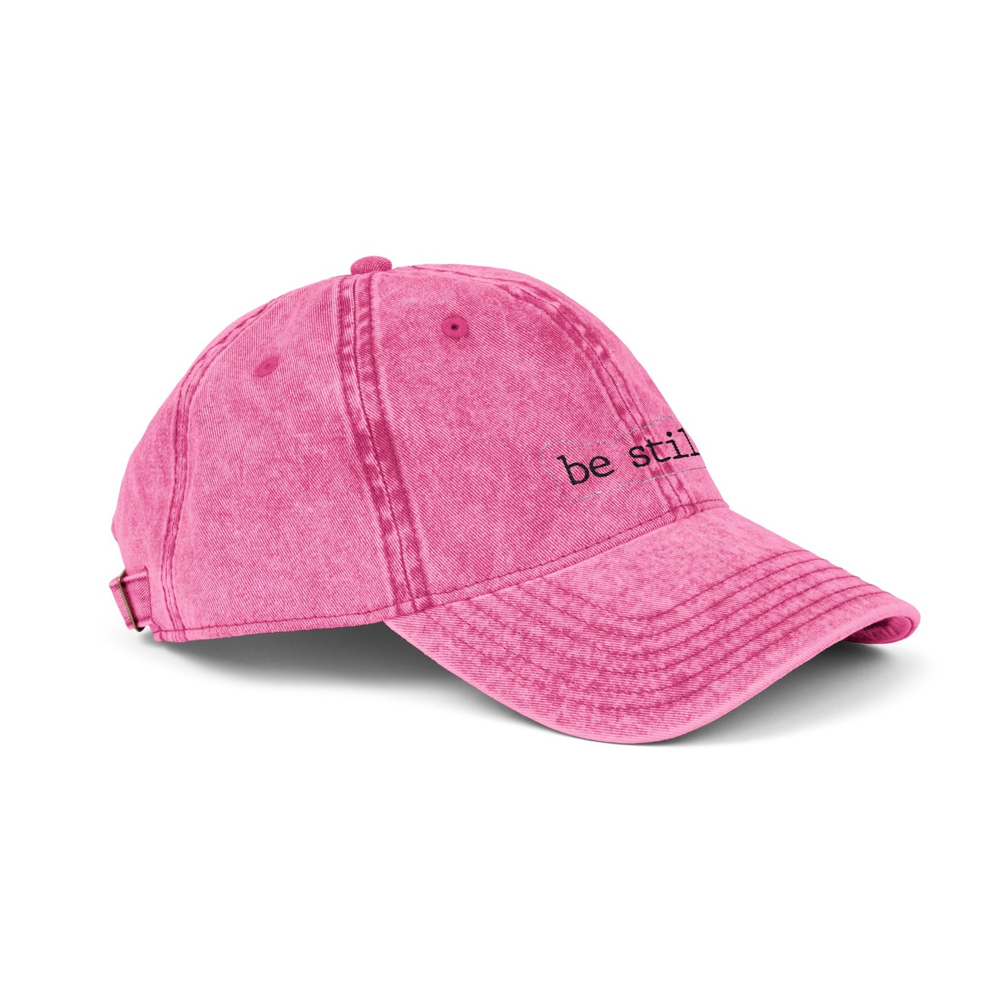 Vintage Embroidered Cap -"Be Still"