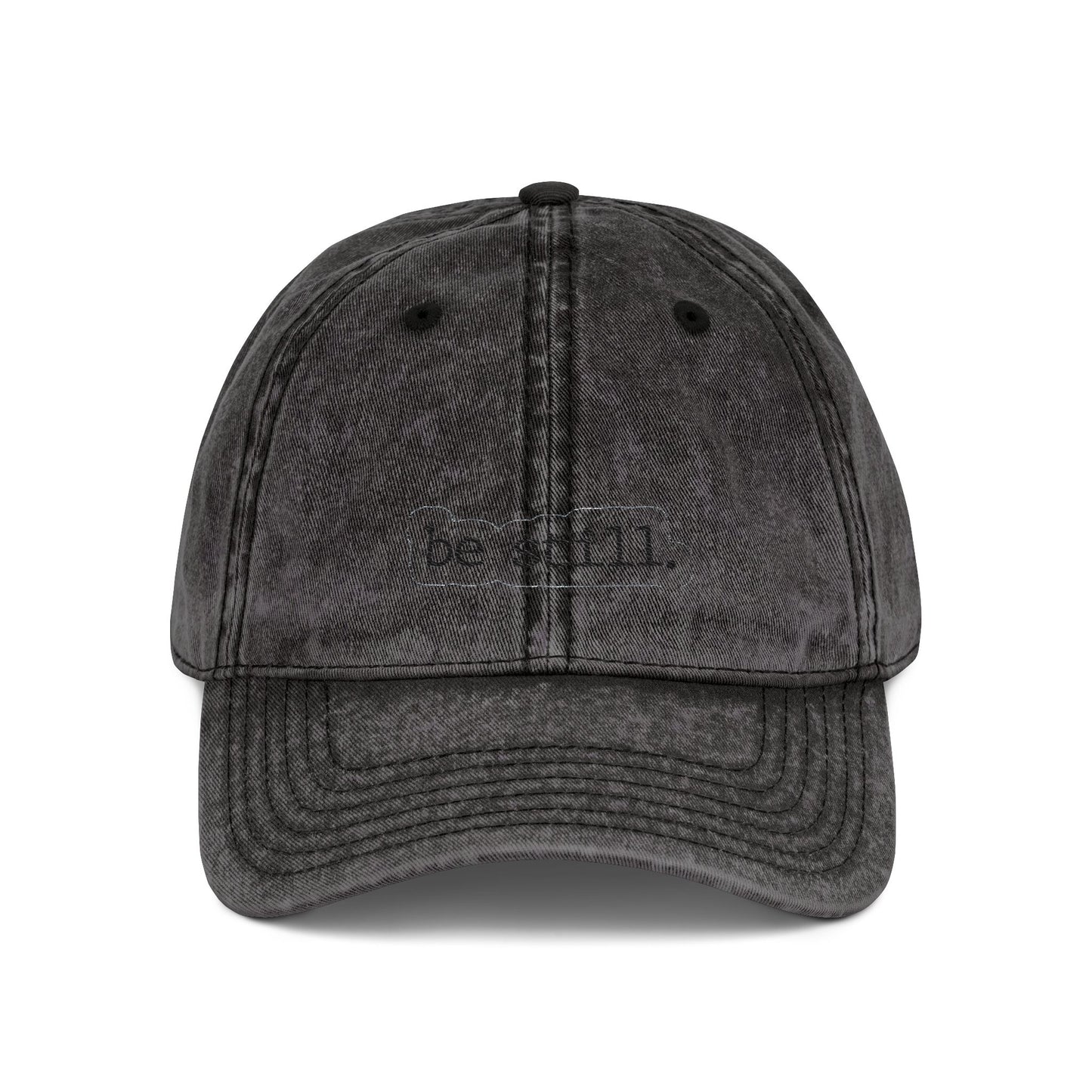 Vintage Embroidered Cap -"Be Still"