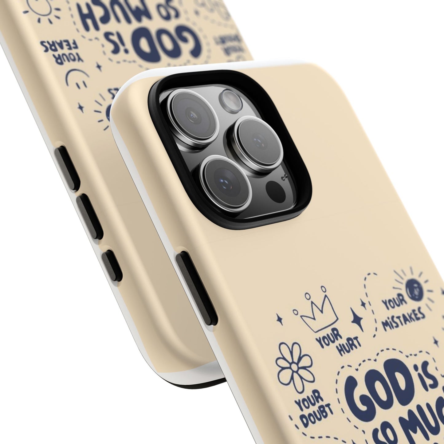 Inspirational Phone Case, "God is Bigger Than Your Worries"
