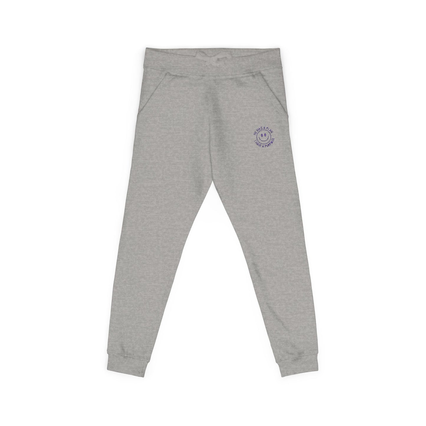 Cozy Embroidered "God has a plan" Fleece Sweatpants