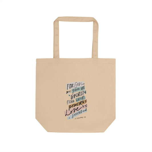 Eco Tote Bag " 2 Timothy 1:7"
