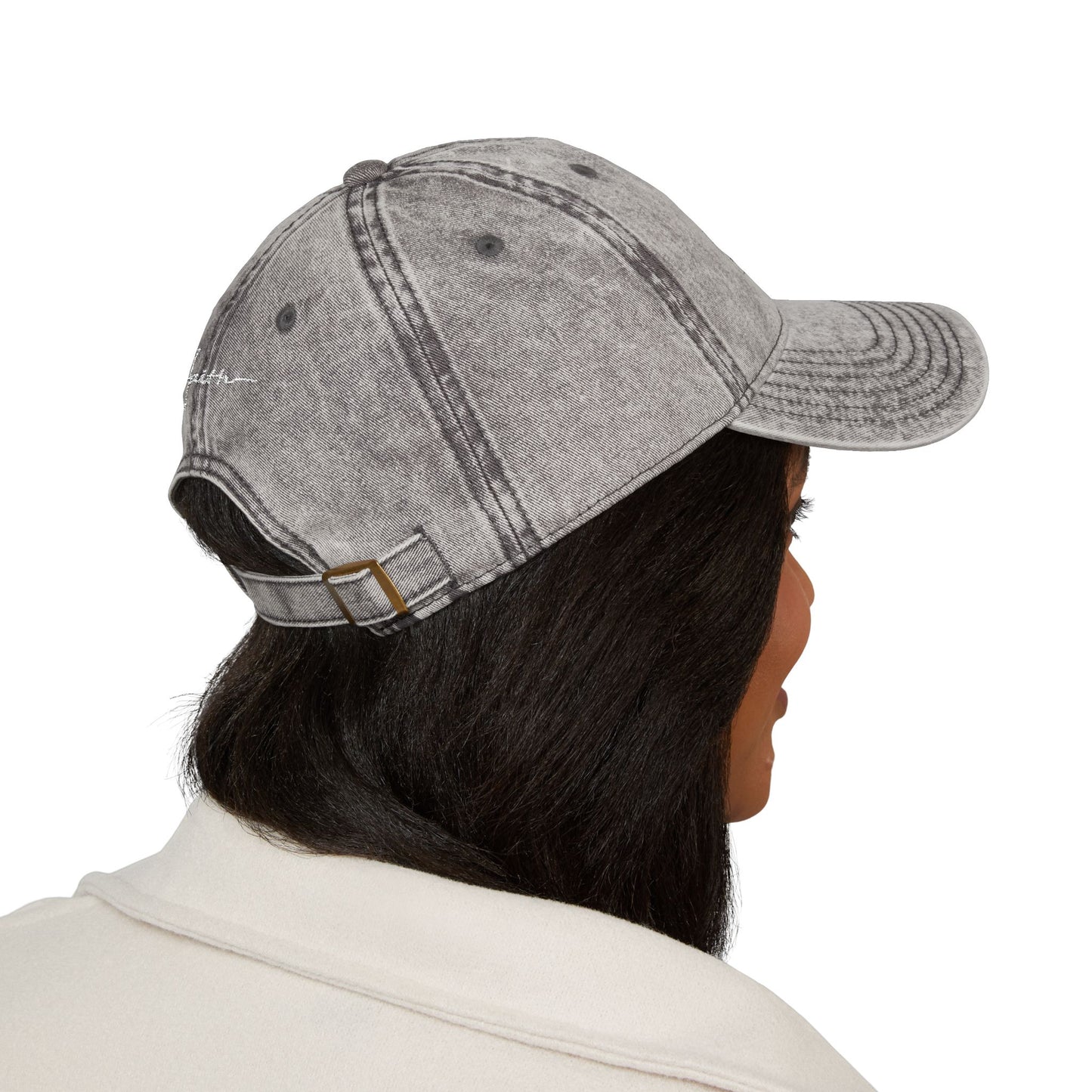 Vintage Embroidered Cap -"Be Still"