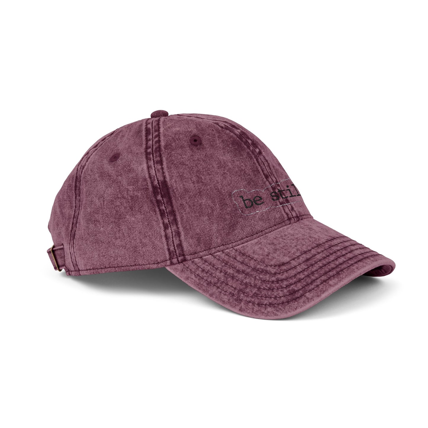Vintage Embroidered Cap -"Be Still"