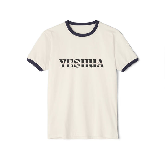 Stylish "Yeshua" Cotton Ringer T-Shirt